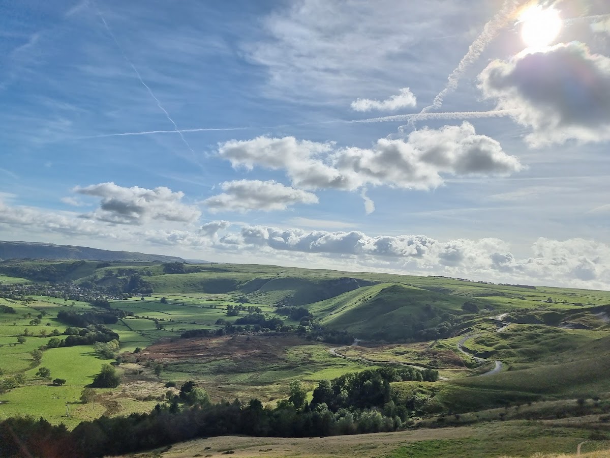 Mam Tor and the sweep of the Great Ridge above Castleton